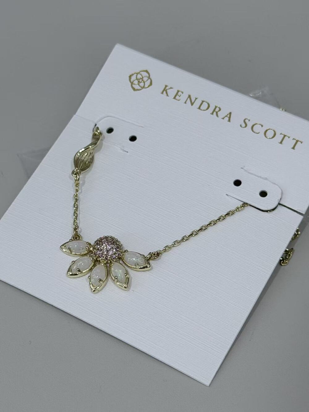 Kendra Scott Gold Tone Flower Pendant Necklace